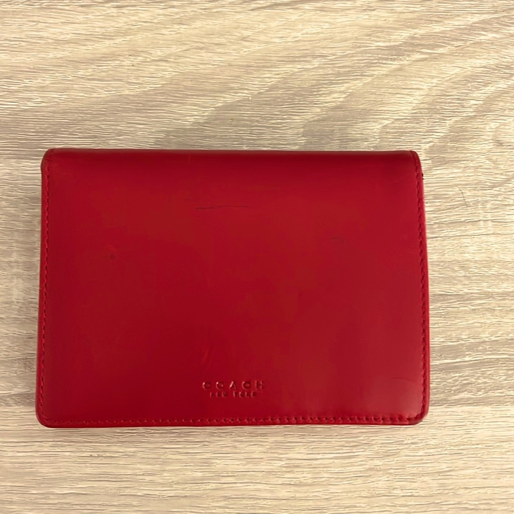 Coach Red Leather Wallet - Vintage